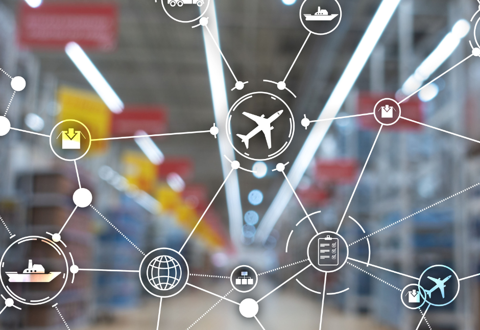 graphic depicting global logistics network